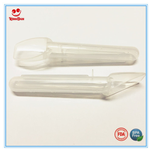 Transparent Mini Safety First Medicine Dispenser With Spoon Head