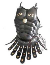 Dragon Roman Muscle Armour Cuirass In Black Antique Finish