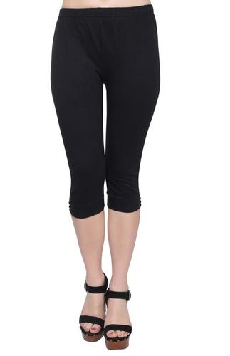 Capri Plain Cotton Leggings