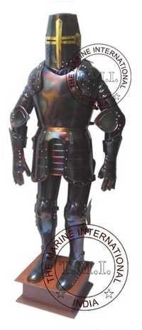 Antique Medieval Knight Crusader Full Suit Armour With Stand