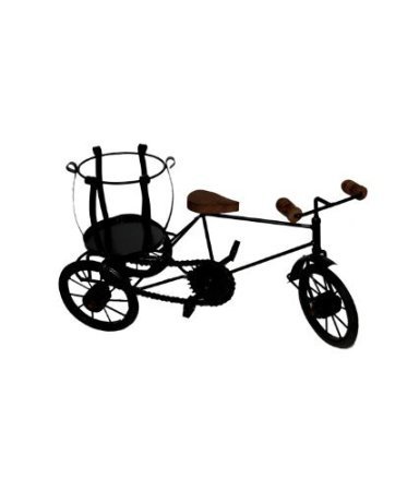 Desi Karigar Rickshaw Bottle Holder Gift Item House Kitchen Kids Wooden Fancy Showpiece