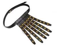 Black Leather Roman Armour Belt