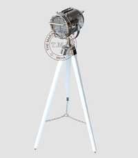 Chrome Vintage Spotlight With White Stand
