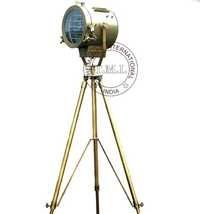 Brown Antique Authentic Look Searchlight With Metal Stand