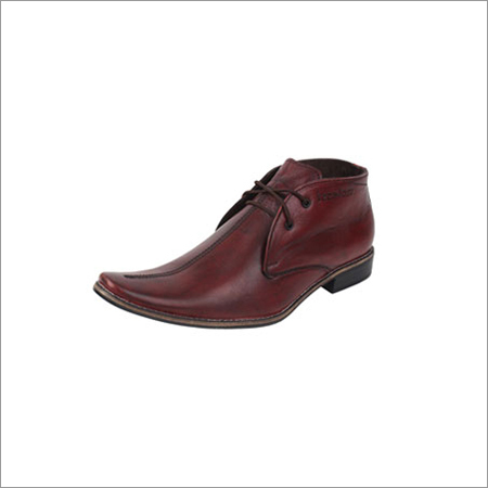 Molessi Wine Color Leather Ankle Shoes