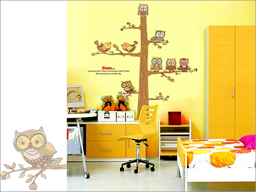 Molessi Decals Falcon Owl Birds On The Tree Natur