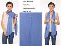Winter Scarf - Viscose Fabric, 70x27 Inches, Blue Color | Soft And Delicate Self Design, All Season Casual Wear