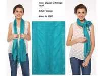 Camel Wool Scarf - Viscose Fabric, 80x26 Inches, Blue | Soft And Delicate Self Design, Quick Dry, Cool Dry, All Season