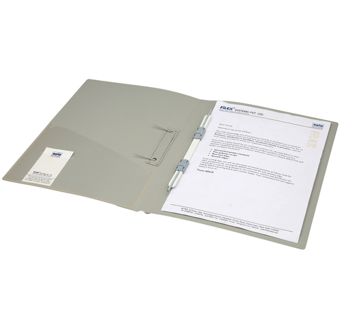 New UniQlip File - Plastic A4 Size Grey, Rivetless Clip | Holds 150 Sheets, Easy Handling, Swift Filing