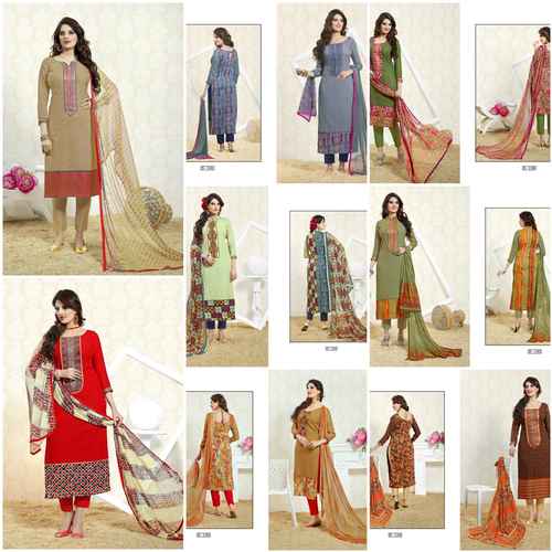 cotton lucknawi thred work suit