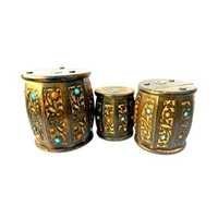 Desi Karigar Wooden Drum Shape Money Bank