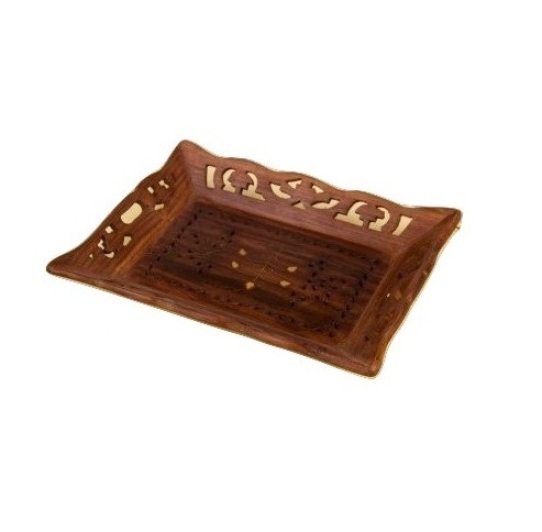 Desi Karigar Wooden Handicrafts Designed Tray Large Size(LXB-15X10) INCH