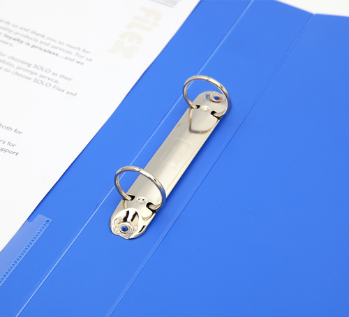 Ring Binder-2-O-Ring - Polypropylene F/C Size Wave Blue, UV Stabilized, Inner Pocket, Durable Binding