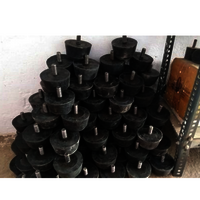 Crane Rubber Buffer - Rubber & Stainless Steel, Round Shape, Black Color, Lightweight, Sturdy Design, 10 Metric Ton Lifting Capacity