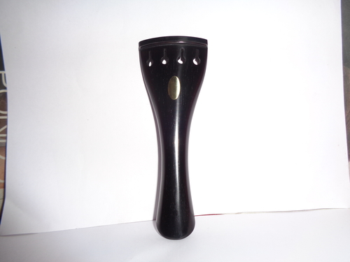 Violin Tailpiece Ebony Round Model With Oval Rohmbus