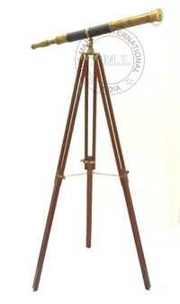 Antique Vintage Floor Telescope Harbar Master Telescope W/Tripod Stand