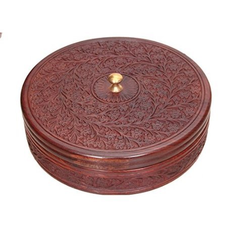 Desi Karigar Wooden Kitchen Ware Chapati Box Size (LxBxH-11x11x3) Inch