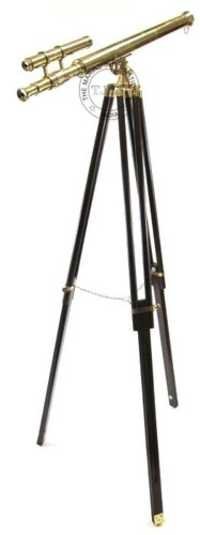 Nautical Griffith Astro Double Barrel Telescope On Stand