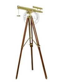 Brass Griffith Astro Double Barrel Telescope On Stand