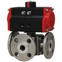 3 Way 4 Way Ball Valves Pneumatic actuator