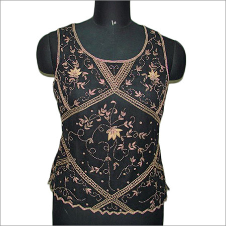 Sleeveless Beaded Tops Size: Small