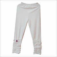 Kids Leggings - Cotton, Ages 3-15 Years, White Color, Plain Pattern | Ideal For Pairing With Tops, Tunics, And Kurtis, Versatile All-season Wear