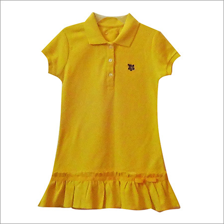 Kids Tops - Cotton, Size: 3-15 Years, Color: Bright Yellow | Short Sleeve, T-Shirt Neck, Button Closure, Perfect for Summer Casual Outings