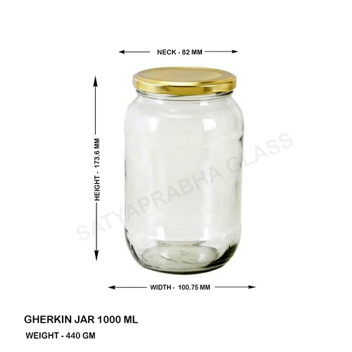 1 Kg Gherkin Jar - Capacity: 1000 Ml Milliliter (Ml)