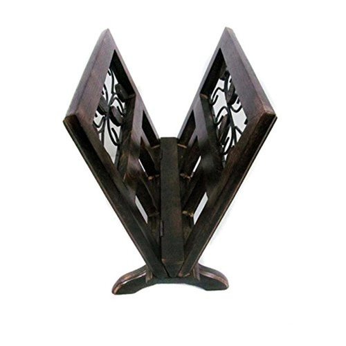 Desi Karigar Brown Wood Magazine Holder (Handcrafted)