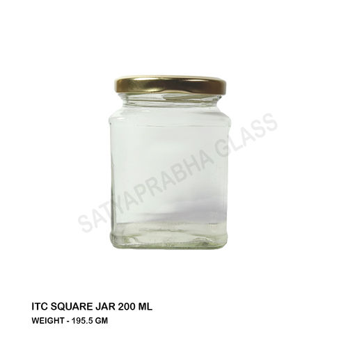 200 Ml Square Glass Jar