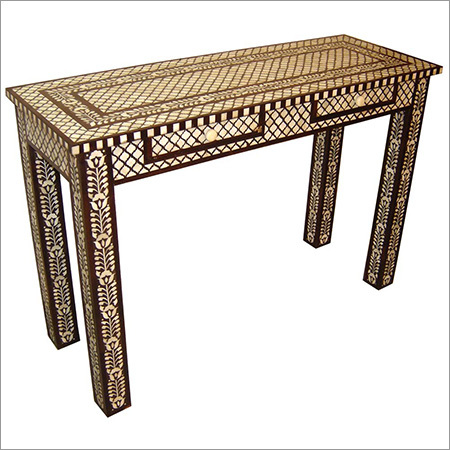 Bone Inlaid 2 Drawers Consol Table Bone Inlaid 2 Drawers Consol Table