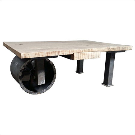 Industrial Wheel Coffee Table