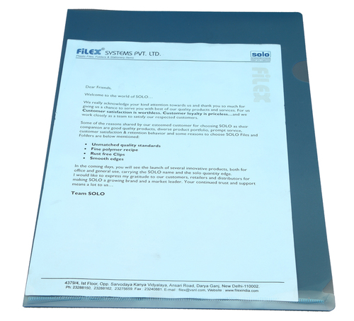 Clear Holder - Polymer F/C Size, Transparent Blue | Non-Stick, Extra Large, Easy Flap Separation, Stress Relief Notch