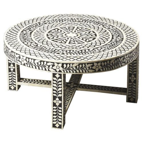 Trending Round top bone Inlay coffee table