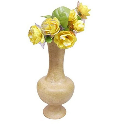 Wooden Antique Hand Carved Flower Vase big