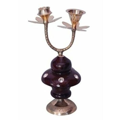 Desi Kariger Beautiful Wooden Antique Incense Holder With Brass Design