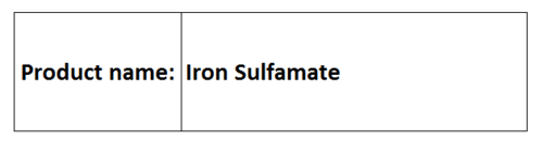Iron Sulfamate - Crystalline Fe(NH2SO3)2, 99% Purity, High Solubility, Easy Handling, Electroplating Applications