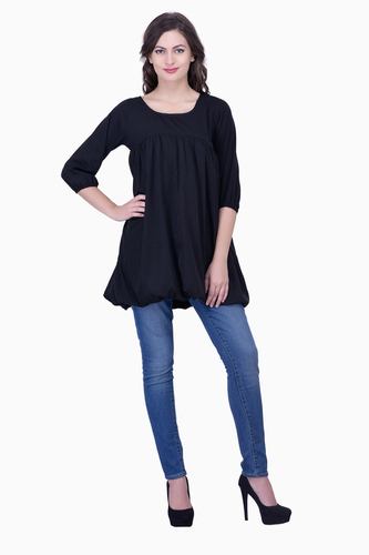 Viscose Plain Top Black
