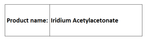 Iridium Acetylacetonate