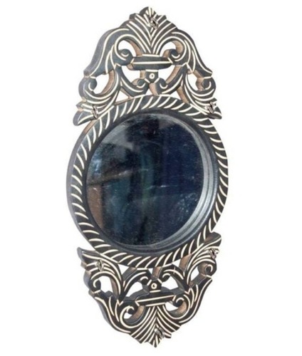 Desi Karigar Wooden Key Holder with Mirror Handicraft Design By DESI KARIGAR
