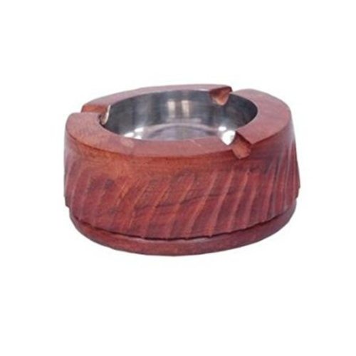 Desi Karigar Wooden Premium Quality Antique Ashtray With Beautifully Handicrafts Design