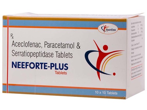 NEEFORTE PLUS (Aceclofenac 100mg+Paracetamol 325mg+ Serratiopeptidase 15mg)