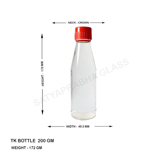 200 Gm Sauce Bottle - Color: Transparent