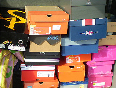 shoe boxes