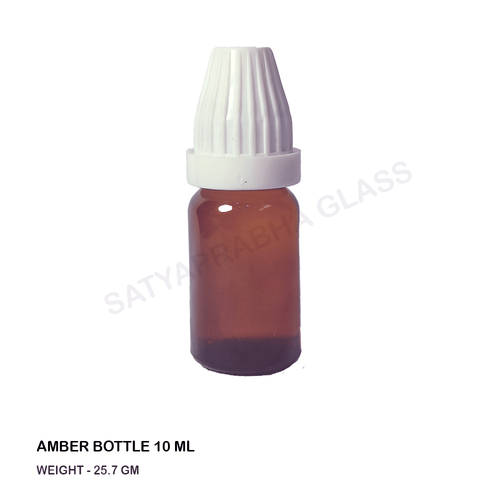 10 Ml Amber Bottle - Diameter: 2.3 Mm Millimeter (Mm)