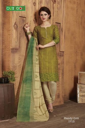 Olive Green Designer Anarkali Suits