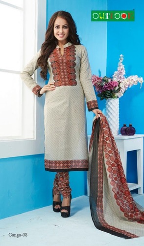 Gray And Red Fancy Salwar Suits