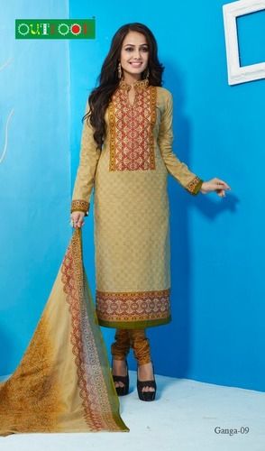 Cream Ladies Churidar Suits