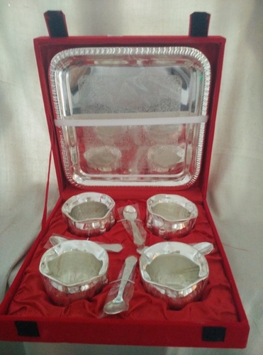 Sliver Plated Bowl With Spoon