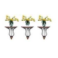Desi Karigar Wooden & Wrought Iron Wall Bracket ? D-Shape Combo Pack of 3